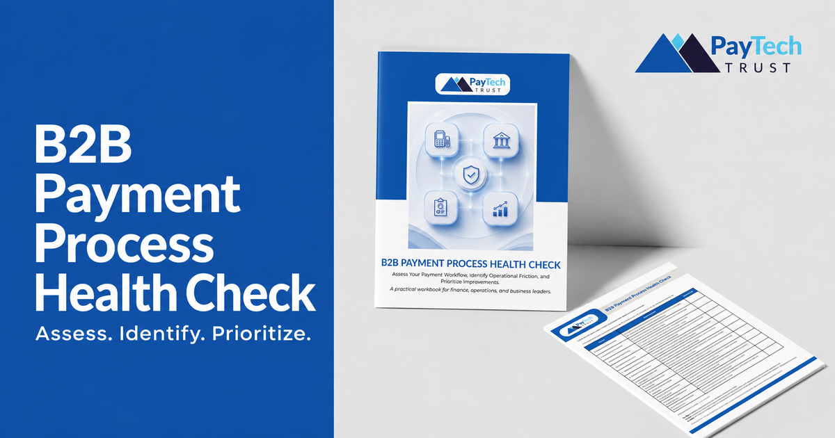 B2B Payment Process Health Check workbook preview from PayTech Trust